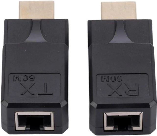 Main image of 60M RJ45 to HDMI-Compatible Adapter with USB Power Cable 1080P HDMI-Compatible Extender Plug and Play Over Cat5e Cat6