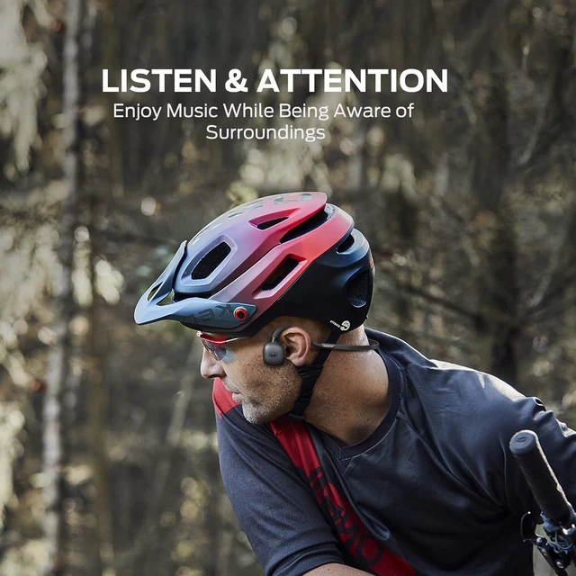 Alt view image 5 of 7 - Monster Open Ear Headphones Wireless Sport Bluetooth 5.3 with Mic, Air Conduction Earphones Around Head with Enhanced Bass, Over-Ear Headset Sweatproof for Running