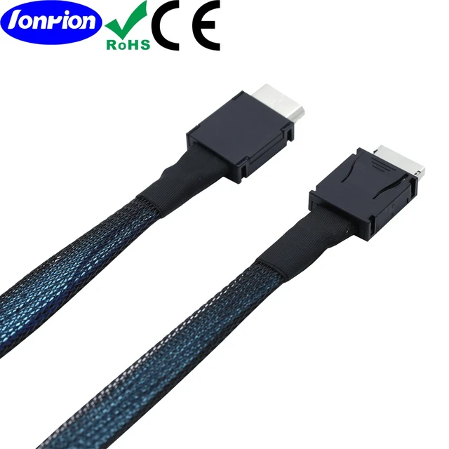 Alt view image 2 of 4 - PCIE Oculink MINI SAS hard drive SFF86114I server data cable high-definition network cable 0.5M 0.4M