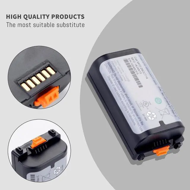 Alt view image 4 of 7 - 82-127909-02 Replacement Battery for Symbol Zebra MC3190 MC3100 MC3090 MC3190R MC3090S MC3090K MC3190Z MC3190G MC3190-G BTRY-31KAB02 BTRY-MC3XKABOE 82-127909-01 Scanner Battery 3.7V 4800mAh/17.8Wh