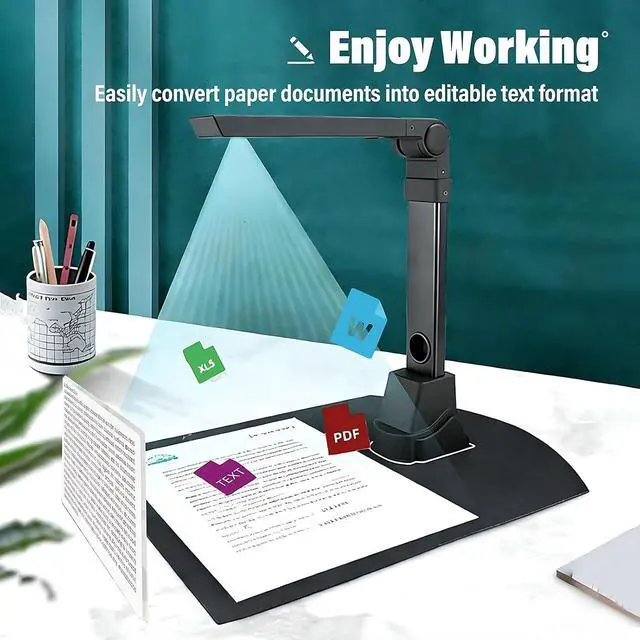 Alt view image 4 of 7 - High Definition Book Scanner Camera, Portable Document Scanner with LED Light and OCR for Teachers Library and Home Office
