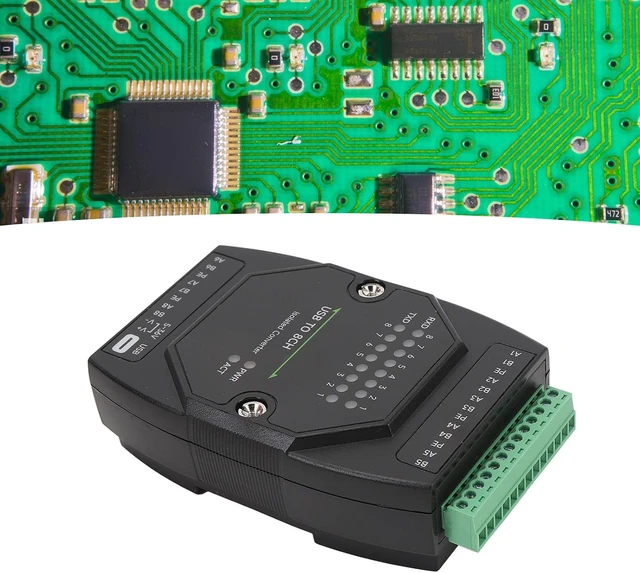 Alt view image 3 of 7 - USB to RS485 Converter, 8 Channel Isolated Serial Port Adapter, Type C to RS485 with 1200bps921600bps Speed, 1200m Range, for Industrial Automation, PLC, and SCADA