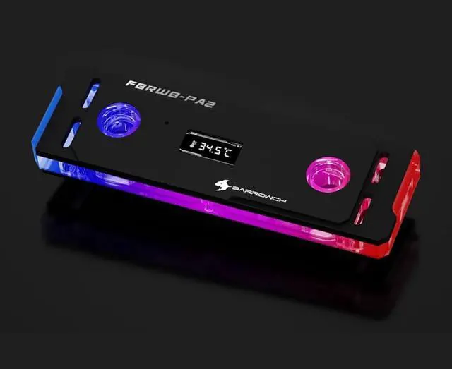 Alt view image 6 of 7 - RAM Water Block with TFT Display, Two Channel and Four Channel Memory Water Cooling Block, Water Cooler Kit with Memory Heatsink for DDR5-RAM Module (Black,Include 4 Memory Heatsink)