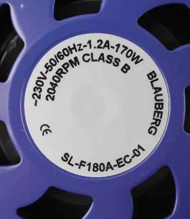 Alt view image 4 of 4 - for SL-F180A-EC-01 230V 1.2A 170W 2040RPM Cooling Fan