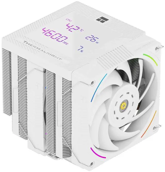 Main image of Phantom Spirit 120 Digital SNOW CPU Air Cooler, 7 Heat pipes CPU Cooling,Double Tower Cooling,Support for AM4/AM5/Intel lga1700/115X/1200/1851,Magnetic Attraction-Digital Screen Top Cover