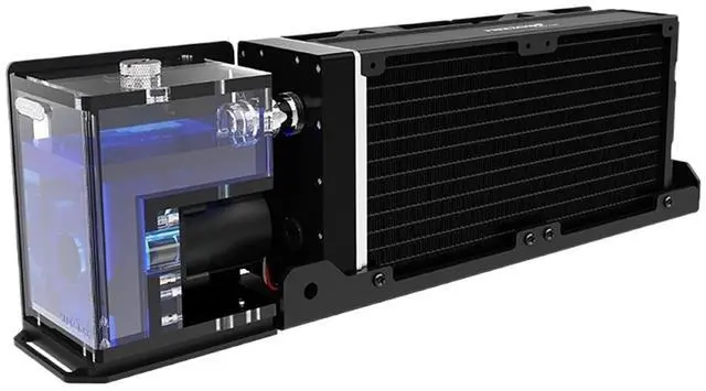 Alt view image 4 of 5 - Industrial Instrument Pump Box Integrated Water-Cooled Double-Layer Copper Aluminum Radiator Large Tank. SLMZ-T-240(12V,Copper Module)