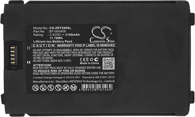 Alt view image 3 of 4 - 3100mAh / 11.78Wh Replacement Battery for Zebra TC2x, BT-000409, BTRY-TC2X-1XMA1-01