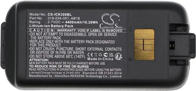 Alt view image 3 of 5 - Cameron Sino Barcode Scanner Replacement Battery, 3.7V 4400mAh / 16.28Wh Li-ion Replacement Battery Compatible Fit for Intermec CK3, CK3A, CK3C, CK3C1, CK3N, CK3N1, CK3R, CK3X, EDA61K
