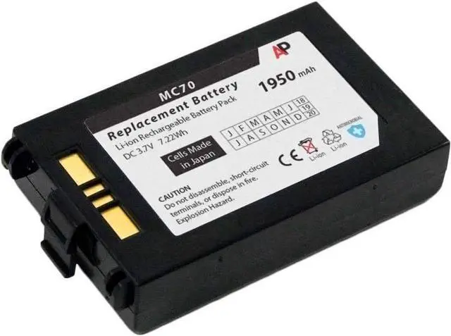 Main image of Replacement Battery for Motorola/Symbol MC70 & MC75 Series Scanners. 1950 mAh
