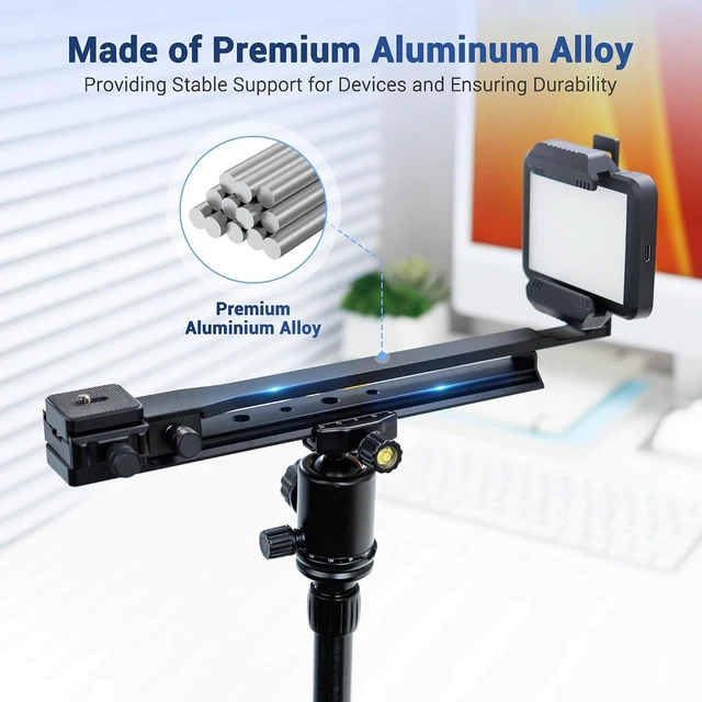 Alt view image 7 of 7 - Upgraded 35mm Film Digitizing Adapter for 120 35mm Film Negative Converting to Digital, Adjustable Slider Rail Film Digitizer with Arca-Swiss Quick-Release & Tripod Mount and Film Holder