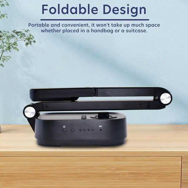 Alt view image 6 of 7 - QPC100S 4K USB 13MP Portable Document Camera, with Mic, LED Light,Auto Focus, HDMI/USB Plug and Play, Compatible with Mac OS, Windows, Chromebook Compatible for Live Demo and Document Scanning