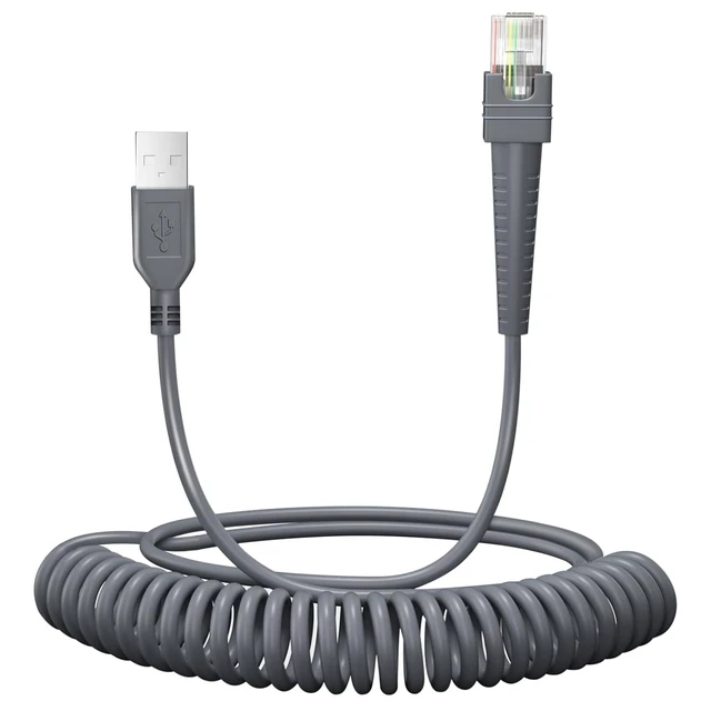 Alt view image 2 of 7 - 2PCS 9.84ft Coiled Scanner Charger Cable for Symbol/Zebra/Motorola DS9208 USB Cable LS2208 LS4278 LS3578 LS2208 DS2208 DS3400 DS6878 DS9808 DS4208 DS8108 DS8178 DS9308 DS9908 STB4278 LI4278