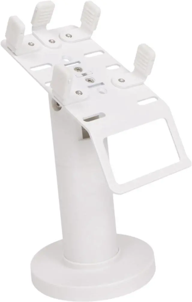 Main image of Credit Card Machine Stand Credit Card Terminal Stand Retail Store Adjustable Desk Swivel & Tilt Fully Wrap Pos Machine Stand, White