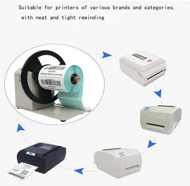 Alt view image 3 of 5 - Winding Machine, BSC-Q6 Series Adjustable Speed Label Rewinder Tag Automatic Rewinder Barcode Paper Sticker Roll Paper Machine