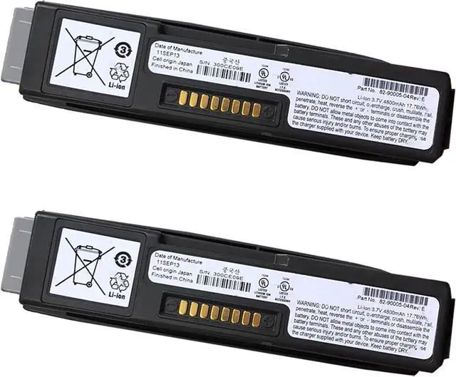 Main image of 2-Pack WT41N0 82-90005-03 Scanner Battery Compatible with WT4000 WT4090 55-000166-01 82-90005-05 BTRY-WT40IAB0H 3.7V/4800mAh