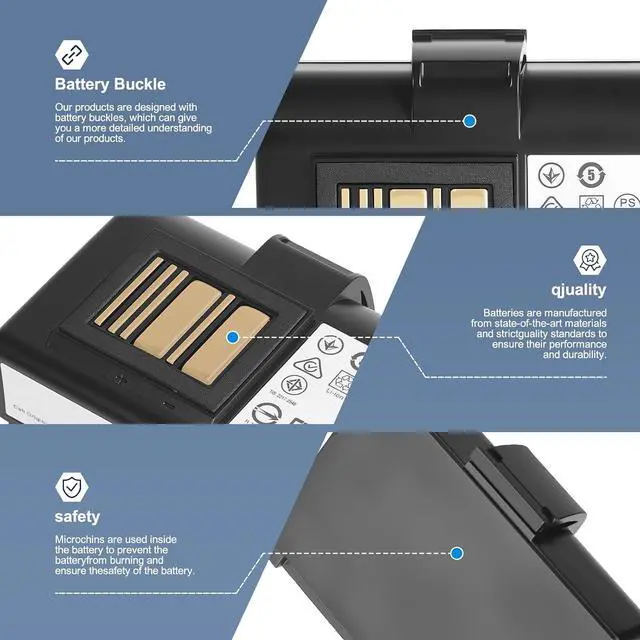 Alt view image 4 of 6 - GOROFO2-Pack ZQ520 ZQ620 Printer Replacement Battery, for QLN320 QLN220 QLN220HC QLN320HC ZQ520 ZQ620 ZQ500 ZQ510 ZQ521 ZR628 ZR638 ZQ610 ZR658 ZR668 Mobile Printer Upgrade Battery Lithium Ion