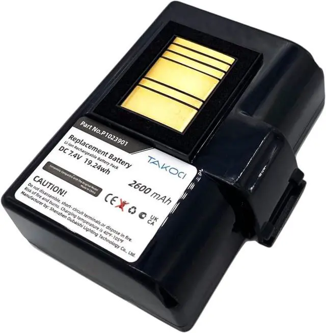 Alt view image 2 of 5 - Battery Compatible with QLN220, QLn220HC, QLN320, QLn320HC, ZQ500, ZQ510, ZQ520, ZQ521, ZQ610, ZQ610HC, ZQ620, ZQ620HC, ZR628, ZR638 7.4V/2600mAh