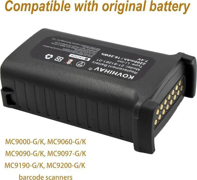 Alt view image 2 of 5 - Replacement Battery for Motorola Symbol MC9000-G/K Series Scanners,fits BRTY-MC90SAB00-01 21-65587-01 KT-21-61261