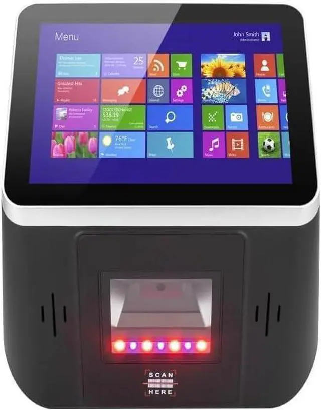 Alt view image 3 of 6 - 8 Inch Price Checker, Barcode QR Code Scanner, Wall Mounted POS Terminal Win System, Touch Screen, Price Check, WiFi, i5 4th Generation, LAN