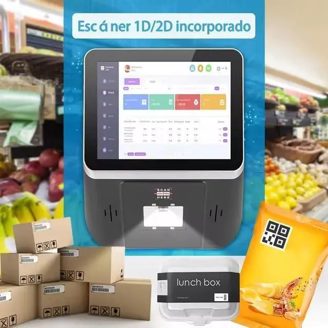 Alt view image 5 of 6 - 8 Inch Price Checker, Barcode QR Code Scanner, Wall Mounted POS Terminal Win System, Touch Screen, Price Check, WiFi, i5 4th Generation, LAN