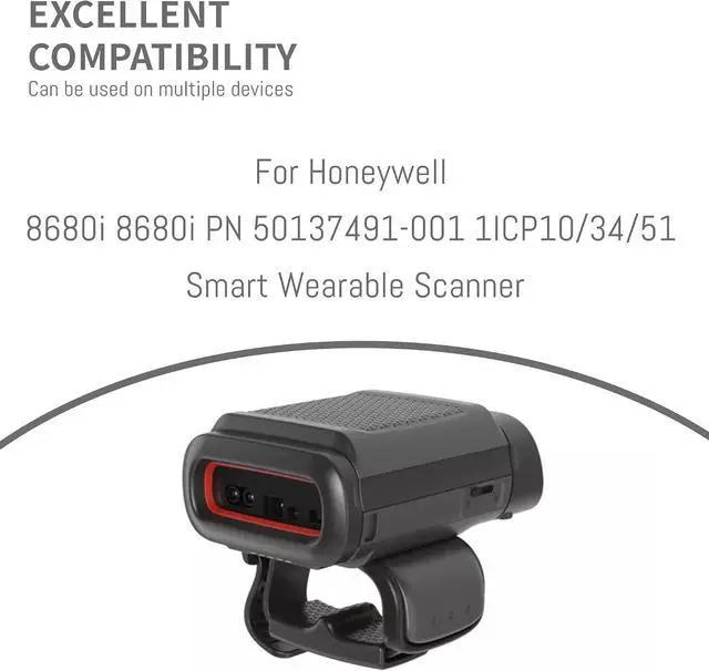 Alt view image 3 of 7 - BAT-SCN02 BAT-SCN03 Digital Barcode Scanner Battery Replacement for Honeywell 8680i 8680i Smart Wearable Scanner Lithium Ion battery PN 50137491-001 1ICP10/34/51 With Capacity 3.8V 2160mAh/8.2Wh