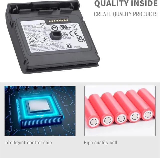 Alt view image 5 of 7 - BAT-SCN02 BAT-SCN03 Digital Barcode Scanner Battery Replacement for Honeywell 8680i 8680i Smart Wearable Scanner Lithium Ion battery PN 50137491-001 1ICP10/34/51 With Capacity 3.8V 2160mAh/8.2Wh