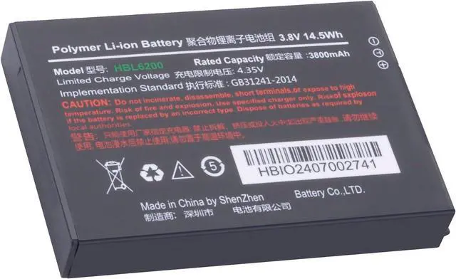 Main image of HBL6200 Battery for UROVO I6200S i6300A PDA 6200 6300 Barcode Scanner Battery with The Capacity 3.8V 4000mah/15.2wh Upgraded Version New Li-ion Battery Replacement