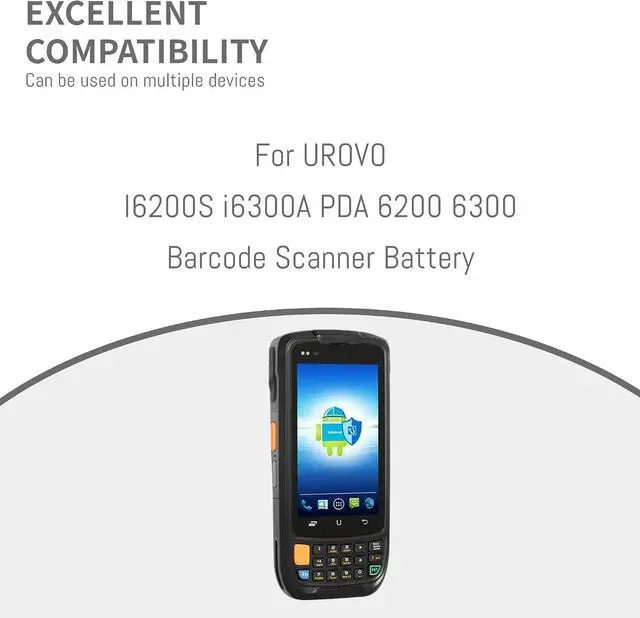 Alt view image 3 of 7 - HBL6200 Battery for UROVO I6200S i6300A PDA 6200 6300 Barcode Scanner Battery with The Capacity 3.8V 4000mah/15.2wh Upgraded Version New Li-ion Battery Replacement