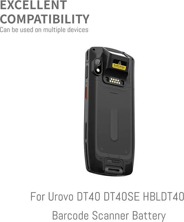 Alt view image 3 of 7 - HBLDT40 Battery for Urovo DT40 DT40SE PDA Barcode Scanner Battery with The Capacity 3.85V 4500mah/17.325Wh Upgraded Version New Li-ion Battery Replacement