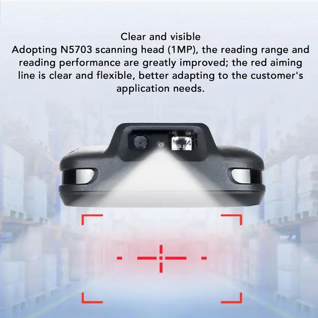 Alt view image 2 of 7 - 1D 2D QR Barcode Scanner, 4.0 Inch Screen Digital Printed Bar Code Reader Cordless Handheld Barcode Scanner Compact Plug and Play, Handhled QR Bar Code Reader Data Collector