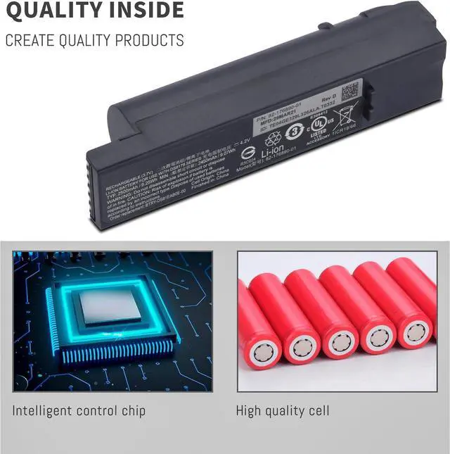 Alt view image 5 of 7 - DS8178 Replacement Battery for Zebra 8100 Series Scanners DS8100 DS8170 DS8178 BTRY-DS81EAB0E-00 BTRY-ZDS81EAZB0E-00 71-176890-01 82-176890-01 Barcode Scanner Battery Capacity 3.7V 2500mAh/9.25Wh