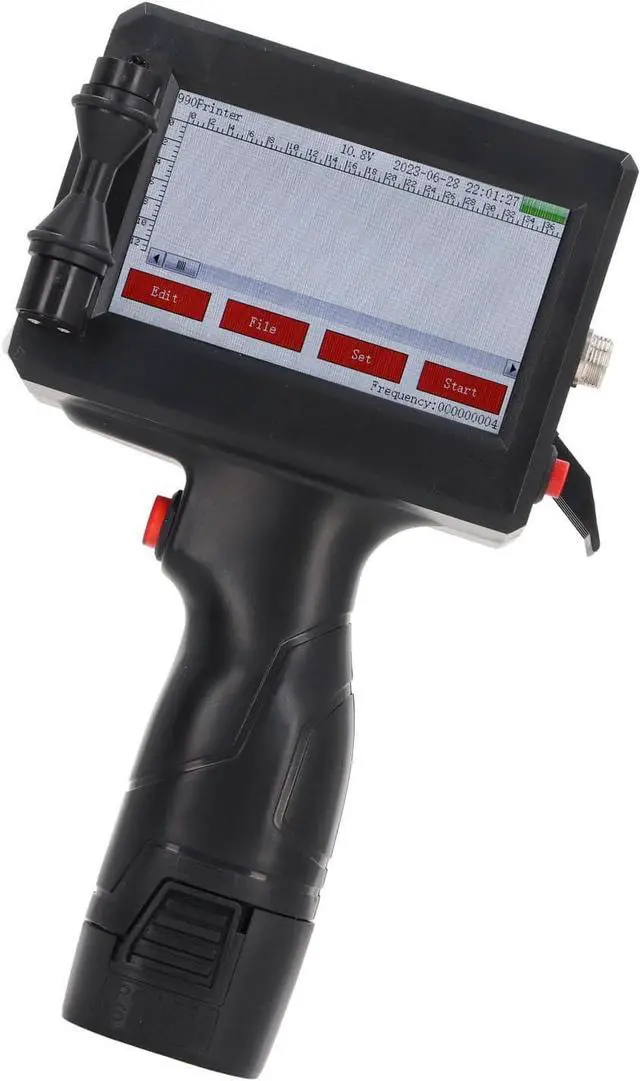 Alt view image 7 of 7 - Handheld Inkjet Printer, Rechargeable Inkjet Printing Machine Multifunctional AC110240V for Wood Acrylic Fabric Paper Plastic (US Plug)