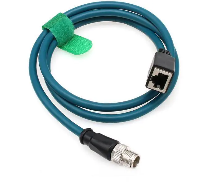 Alt view image 3 of 7 - Ethernet Cable Adapter for Cognex in-Sight 2000 7000 8000 9000 Basler Baumer Camera Sensor Barcode Reader, 8 Pin X-Coded M12 to RJ45 CAT-7e 2M