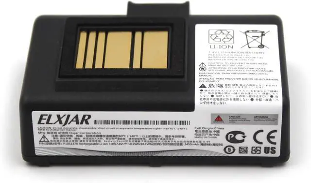 Alt view image 6 of 6 - (2-Pack) 7.4V 2600mAh AT16004 Battery Replacement for Zebra QLn320 (HC), QLn220 (HC), ZQ520, ZQ510, ZR628 and ZR638 Printers