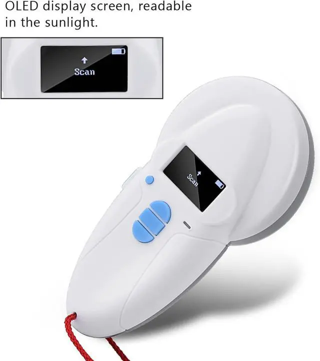 Alt view image 3 of 7 - Microchip Reader For Horses Reader 17×11×6 Handheld Rechargeable Animal Chip Id Reader Microchip Scanner