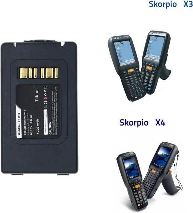 Alt view image 3 of 7 - (5pcs) Replacement Battery for Datalogic Skorpio X3 X4,fits Part no BT-0016 94ACC0046 94ACC0048 BT-0015 Barcode Scanner Battery-5200mAh