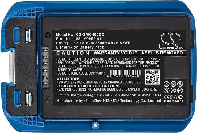 Alt view image 5 of 6 - 2600mAh Battery for Symbol MC40, MC40C, MC40N0, MC40N0-SLK3R0112, 82-160955-01,