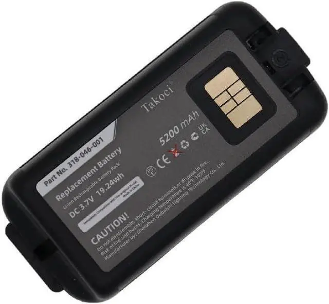 Alt view image 5 of 5 - Replacement Battery for Intermec CK70, Intermec CK71,fits Part no.1001AB01,1001AB02,318-046-001,318-046-011,AB18 Barcode Scanner 5200mAh