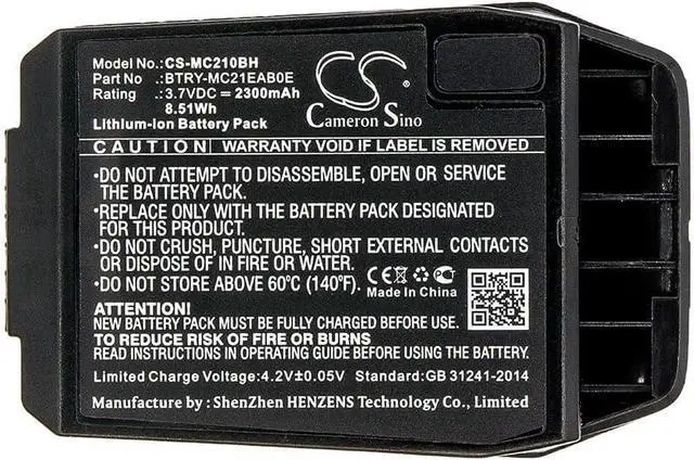 Alt view image 3 of 3 - Battery for Motorola MC21, MC2100, MC2180, 82-105612-01, 82-150612-01, BTRY-MC21EAB0E,