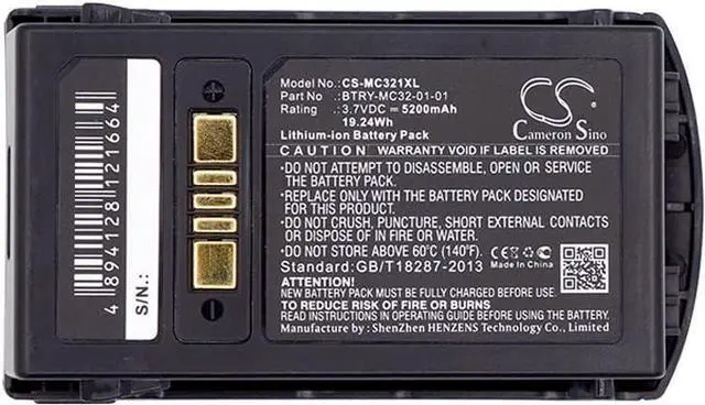 Alt view image 3 of 3 - SYTH Replacement for Battery Compatible Motorola 82-000012-01, BTRY-MC32-01-01, BTRY-MC32-52MA-10, BTRY-MC33-52MA-01 MC3200, MC32N0, MC32N0-S (5200mAh/3.7V)