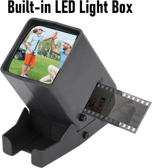 Alt view image 7 of 7 - Luocute 35mm Slide and Film Viewer, 3X Magnification LED Lighted Illuminated Viewing with Eject Button and Sliding Tray, for 35mm Slides Positive Film Negatives USB or Battery Powered