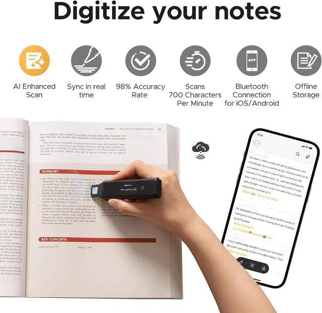 Alt view image 2 of 7 - VYU iMark Digital Highlighter, Book Markers for Reading and Annotations, Real-Time Sync to Digitize, Store, and Share Quote Cards, Best Gift for Book Lovers, Students