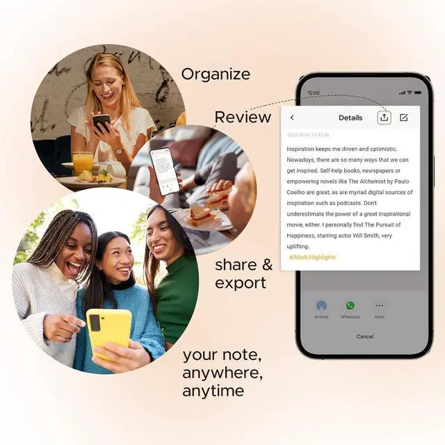 Alt view image 6 of 7 - VYU iMark Digital Highlighter, Book Markers for Reading and Annotations, Real-Time Sync to Digitize, Store, and Share Quote Cards, Best Gift for Book Lovers, Students