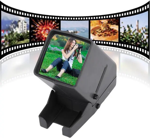 Alt view image 3 of 7 - Luocute 35mm Slide and Film Viewer, 3X Magnification LED Lighted Illuminated Viewing with Eject Button and Sliding Tray, for 35mm Slides Positive Film Negatives USB or Battery Powered