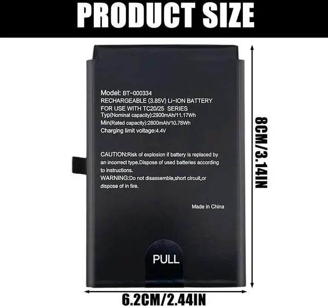 Alt view image 5 of 7 - Advanced 2900mAh Power Cell for TC20 TC25 Scanner BT000334 Long Lasting Replacement Reader Battery