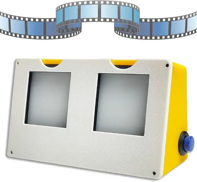 Main image of 135 Film Slide Viewer, 5x5cm Reversal Film Photo Viewer, Can Hold Two 135 Film Clips, No More Than 2mm, for Analog Film, Vintage Negatives, and Transparencies
