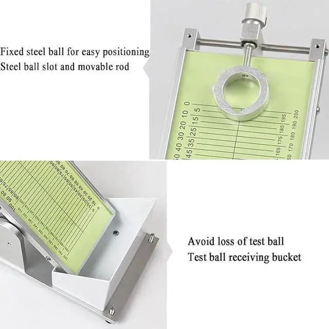 Alt view image 6 of 7 - Adhesive Tape Initial tack Tester, Manual Tester with 32 Steel Balls, Adjustable Angle 0-60° for Adhesive Tapes, Stickers, Labels, Foam, and adhesives