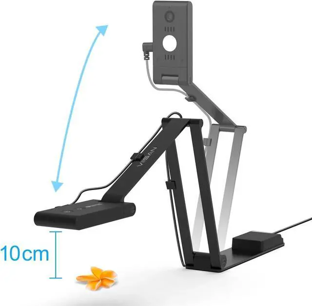 Alt view image 2 of 3 - VS5 Document Camera for Teachers 2K USB Visualizer with Mic, LED, Autofocus, A3 Size, for Windows/macOS/ChromeOS