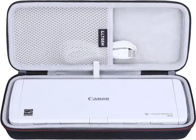 Main image of L LTGEM Case Compatible with Canon Imageformula R10 / P-215Ii Portable Document Scanner, Black+Grey (Case Only)
