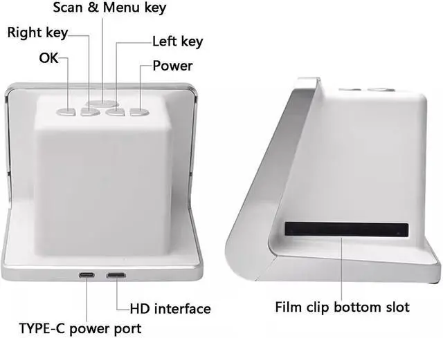 Alt view image 4 of 7 - All in One Digital Film Scanner, 22 MP Film Slide Scanner, with 5 Inch LCD Screen, Built-in 16GB Memory, Converts